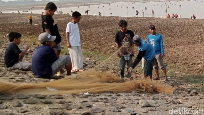 Waduk Cipancuh Indramayu mengering