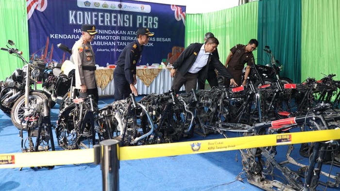 Bea Cukai gagalkan penyelundupan Harley bekas (dok istimewa)