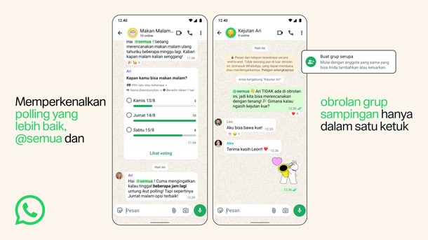 Grup WhatsApp Punya 3 Fitur Baru, Kini Bisa @semua Anggota
