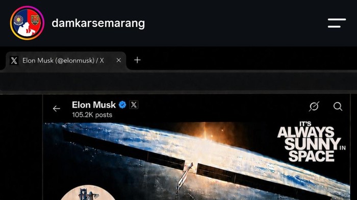 Kondisi akun resmi Instagram Damkar Kota Semarang saat diretas, Rabu (5/8/2026) pagi.