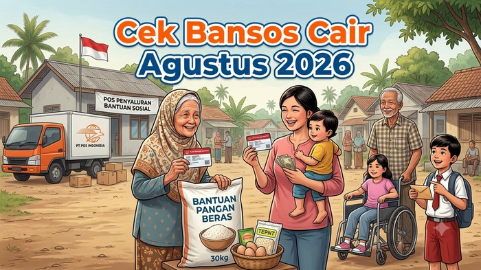 Ilustrasi bansos cair Agustus 2026.
