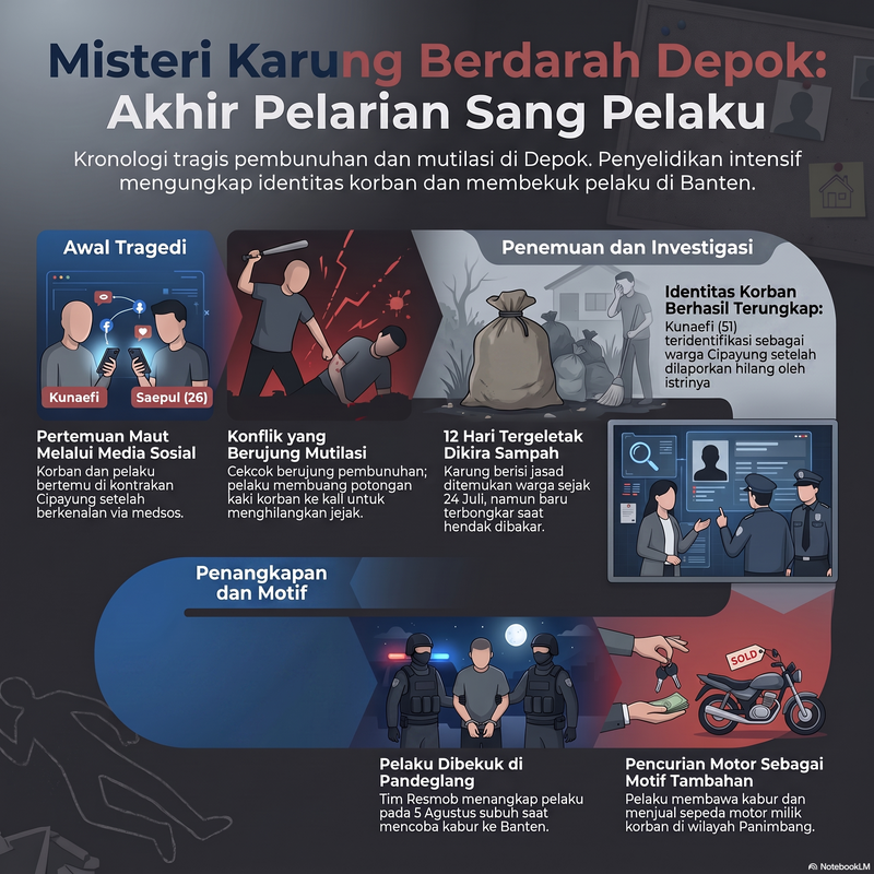 Infografis Kasus Mutilasi di Depok Infografis Kasus Mutilasi di Depok