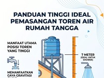 Jangan Asal Pasang Toren Air! Ini Tinggi Ideal agar Air Mengalir Deras