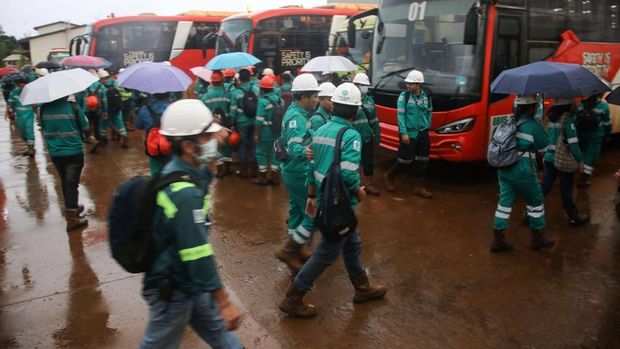 Pekerja Tambang di Halmahera