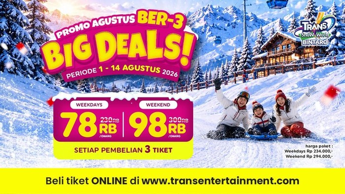 Promo bulan Agustus Trans Snow World Bintaro