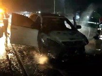 Mesin Mati Mendadak, Mobil Terbakar di Tol Jagorawi Arah Jakarta