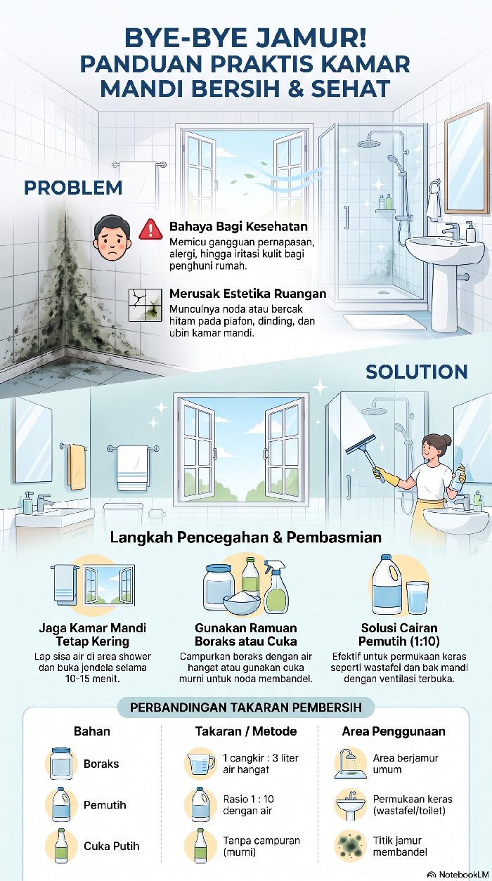 Tips kamar mandi bebas jamur.
