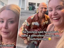 Plot Twist! Pria Ini Tukar Outfit dengan Teman Wanita Demi Masuk Restoran