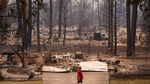Foto: Permukiman di Washington Tinggal Reruntuhan Usai Kebakaran Hutan
