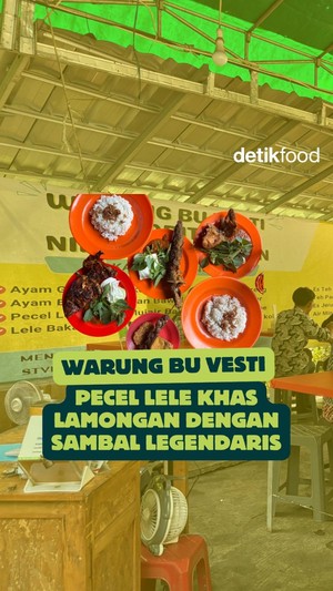 Warung Bu Vesti : Pecel Lele Khas Lamongan dengan Sambal Legendaris 