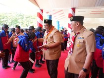 Lepas Kontingen Jamnas, Bupati Maros Tambah Anggaran Pramuka Jadi Rp 500 Juta