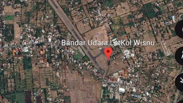 Di sekitar runway  lapter Letkol Wisnu sudah ada pemukiman penduduk yang sangat padat. (Istimewa)