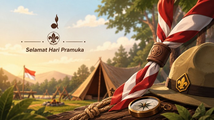 Ilustrasi Hari Pramuka.