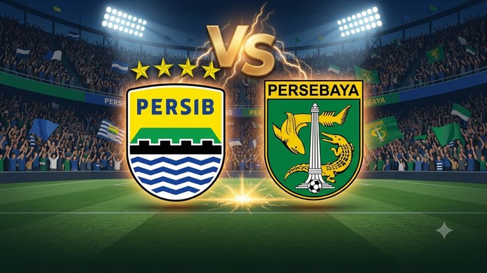 Ilustrasi Persib Vs Persebaya.