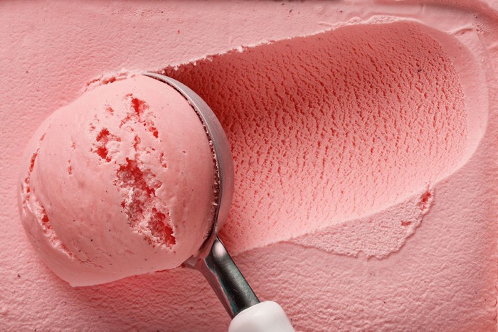 Ilustrasi scoop es krim