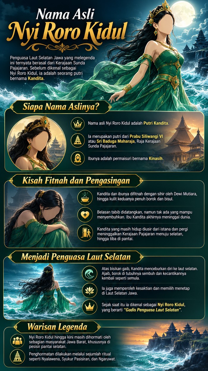 Infografis Nyi Roro Kidul.