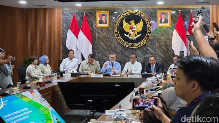 Jumpa pers mengenai perbaikan tata kelola program Makan Bergizi Gratis. (Taufiq/detikcom)