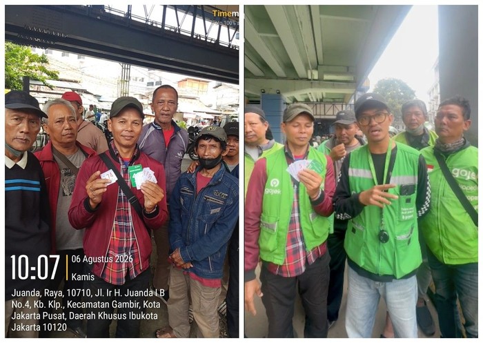 Kabar pengemudi ojol jadi korban pungli di Stasiun Juanda, Jakpus beredar di medsos. Polisi memastikan kabar tersebut tidak benar alias hoax. (dok Istimewa)