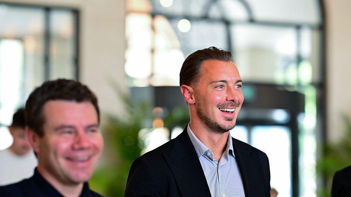 MURCIA, SPAIN - AUGUST 1:  Matthias Jaissle arrives to take up the role of Head Coach for Newcastle United and meets players and staff at La Manga Football Centre during Pre Season on August 1, 2026 in La Manga, Spain (Photo by Serena Taylor/Newcastle United via Getty Images)