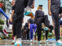 Paskibraka Jakarta Utara Matangkan Latihan Jelang Upacara HUT Ke-81 RI