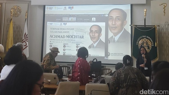 Seminar mengusulkan Prof Acmhad Mochtar sebagai pahlawan nasional di FKUI, Selasa (3/7/2026)