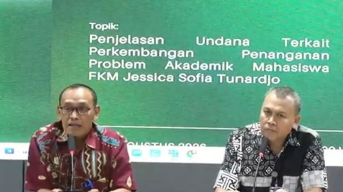 Tim Investigasi Undana saat konferensi pers persoalan Jessica Sofia Tunardjo, Rabu (5/8/2026).