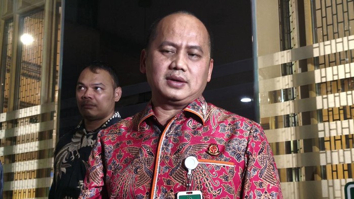 Kapuspenkum Kejagung, Anang Supriatna, di Gedung Utama Kejagung, Kebayoran Baru, Jakarta Selatan, Jumat (7/8/2026).