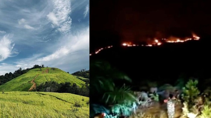 Bukit Lalang Panjang di Ketapang, Kalimantan Barat, dilanda kebakaran