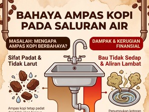 Infografis: Awas! Ini Bahaya Buang Ampas Kopi ke Wastafel