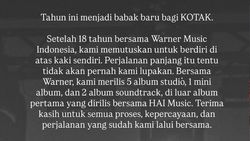 Kotak Putuskan Lepas dari Label Setelah 18 Tahun: Belajar dari Nol