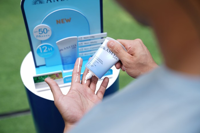 Peluncuran ANESSA Men UV Gel, produk untuk melindungi kulit pria dari efek sinar ultraviolet (UV).