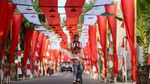 Semarak Kemerdekaan, Warga Bentangkan Bendera Merah Putih 500 Meter