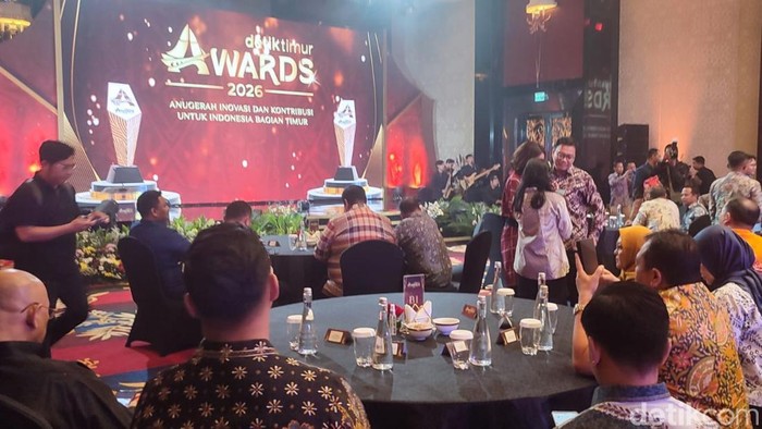 Suasana menjelang malam penganugerahan detiktimur Awards 2026 di Jakarta.