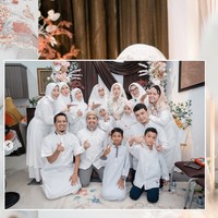 Para anggota keluarga yang hadir juga tampak kompak kenakan busana bernuansa putih. Foto: Instagram/@deaaannisa