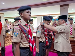 Dikukuhkan Jadi Penggalang Garuda, Puluhan Pramuka Gianyar Ikut Jamnas 2026