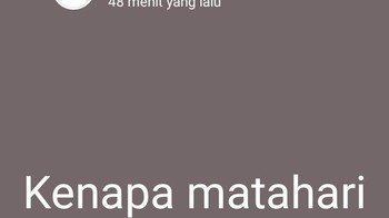 Matahari tenggelam. Misteri matahari tenggelam akhirnya terpecahkan. Ternyata masalahnya cuma belum ikut les renang. Foto: via X.com