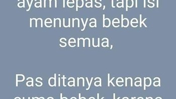 Restoran Ayam Lepas. Menunya bebek semua karena ayamnya sudah lepas. Logis sekali, sampai susah dibantah.Foto: via X.com