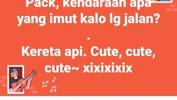 Kereta api yang imut. Ternyata kereta api juga bisa menggemaskan. Tiap jalan bunyinya cute, cute, cute. Bapak-bapak memang beda cara dengarnya. Foto: via X.com