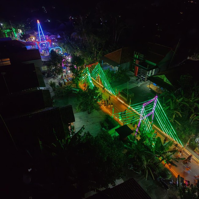 Jelang HUT ke-81 RI, Jalan Desa Kandang Pemalang Dipenuhi Lampu Hias