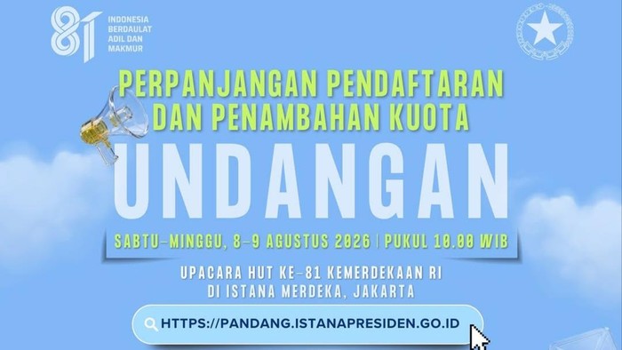 War Tiket 17 Agustus 2026 di Istana Merdeka