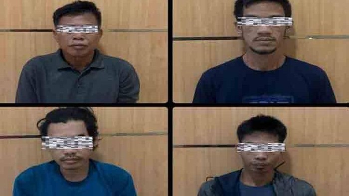 4 Pria Ditangkap gegara Curi Tembaga-Kabel Stasiun Pemancar Televisi. (Humas Polres Barut)