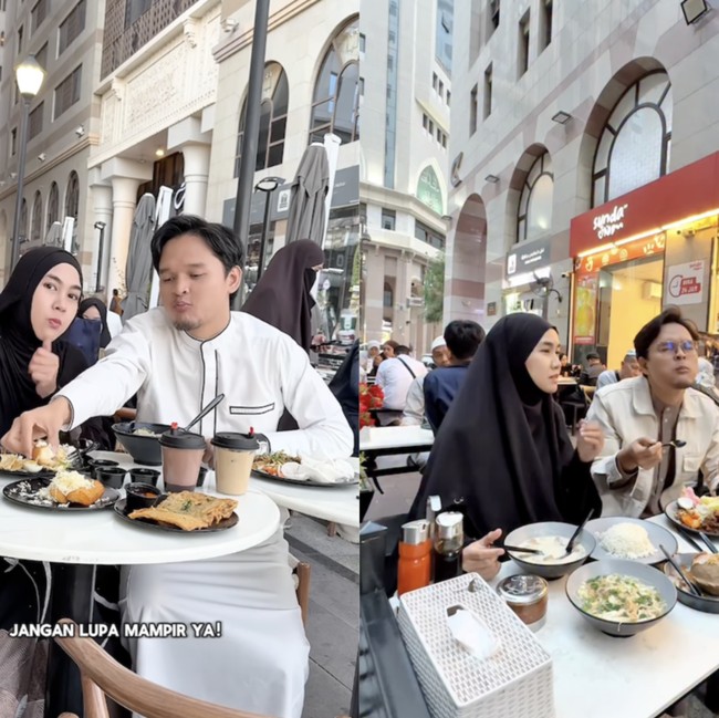 Anisa Rahma dan Suami Kulineran di Madinah, Cicip Makanan Indonesia