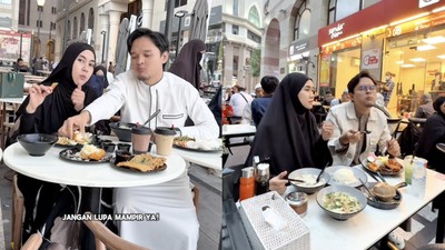 Anisa Rahma dan Suami Kulineran di Madinah, Cicip Makanan Indonesia