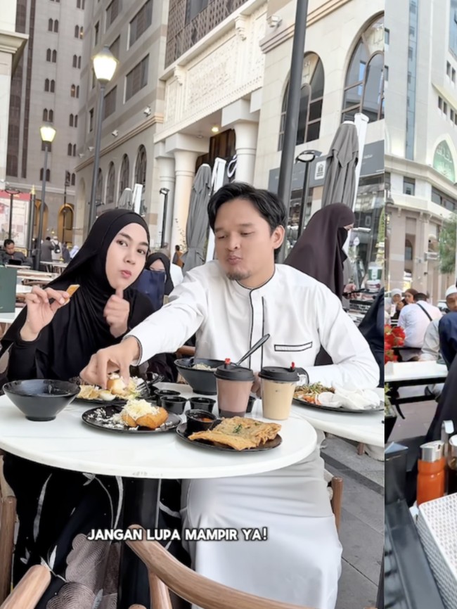 Anisa Rahma dan Suami Kulineran di Madinah, Cicip Makanan Indonesia