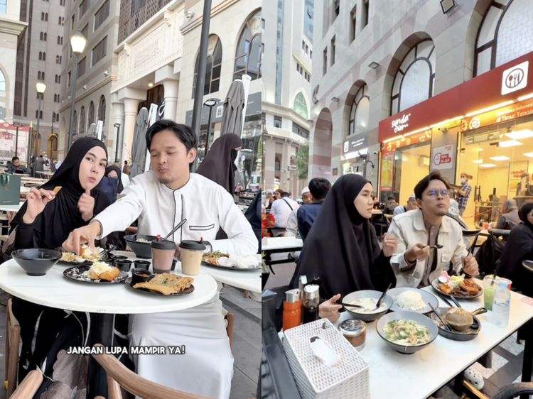 Anisa Rahma dan Suami Kulineran di Madinah, Cicip Makanan Indonesia