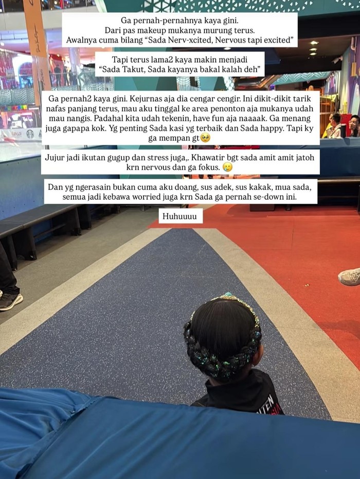 Sada anak Fitri Tropica ikut kejuaraan ice skating di Malaysia.