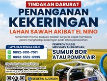 Gubernur Sulsel Siapkan Bantuan Pompa Air-Sumur Bor Perkuat Mitigasi Kekeringan
