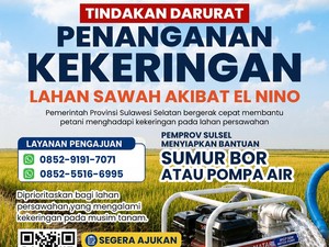 Gubernur Sulsel Siapkan Bantuan Pompa Air-Sumur Bor Perkuat Mitigasi Kekeringan