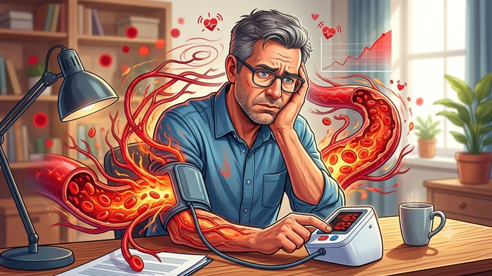 Ilustrasi penderita tekanan darah tinggi.