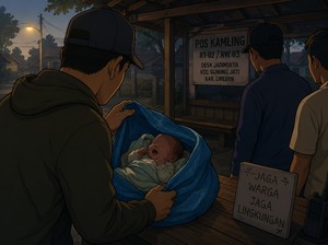 Geger Penemuan Bayi Laki-laki di Depan Rumah Kadus Ciamis